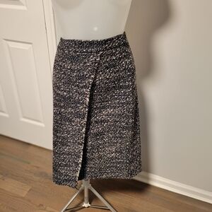J.Crew Elegant Black Blue and White Tweed Skirt